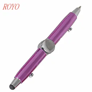 Factory Supply Newest design 2 in 1 toy ballpoint pen tip of the finger gyro fidget pen hand spinner with touch stylus