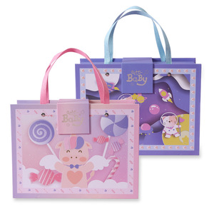 Màu hồng màu xanh cậu bé cô gái Kẹo hộp christening phim hoạt hình Hộp quà tặng cho trẻ em sinh nhật bên ủng hộ Hộp quà tặng - Product Image 5