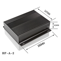Carcasa pcb de 38x88mm, caja electrónica de aleación de aluminio, carcasa extruida de aluminio personalizada de montaje en pared