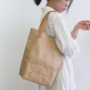 Sac fourre-tout en papier DuPont, style rétro créatif, sac à bandoulière unique, résistant aux déchirures et imperméable, sac de style minimaliste pour femme. - Product Image 2