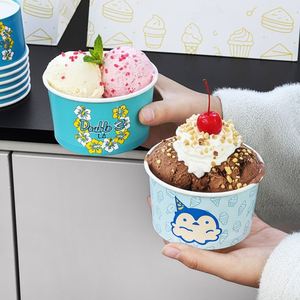 Vasos de Papel Biodegradables para Helado y Yogur con Tapas, Papel Kraft de Grado Alimenticio, Reciclables, Tamaños Personalizados, Venta al por Mayor - Product Image 6