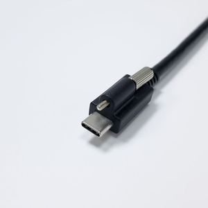 支持定制直角USB Type C公对公连接线，带螺丝锁紧，工业数据和充电线，低最小起订量 - Product Image 2
