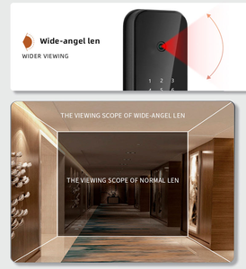 Sản phẩm mới nhà thông minh video bằng giọng nói vân tay tuya Wifi peer để peer mèo mắt thông minh khóa cửa với máy ảnh - Product Image 4