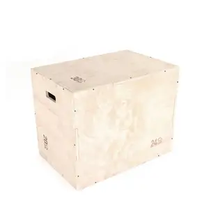फिटनेस कूद प्रशिक्षण पर्यावरण के अनुकूल 1 में 3 लकड़ी plyo बॉक्स