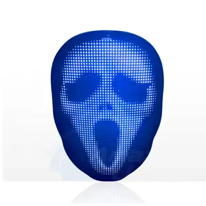 قناع LED مخيف عالي الجودة لتغيير الوجه قناع جديد بقيادة الولايات المتحدة قناع وجه واقي وجه لهالويونيز تطبيق رسالة قناع LED قابل للبرمجة