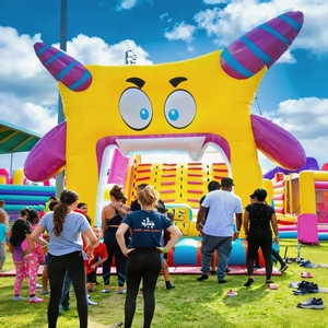<span class=keywords><strong>Castillo</strong></span> Inflable Comercial con Tobogán, <span class=keywords><strong>Castillo</strong></span> Hinchable para Niños, Combinado para Fiestas, para Jardín Interior y Exterior - Product Image 2