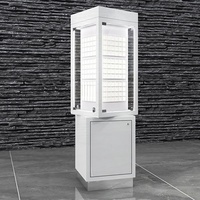 Maßgefertigte Hochwertige Freistehende Drehbare Schmuckvitrine mit LED-Beleuchtung