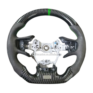 Alcantara เย็บสีขาวคาร์บอนไฟเบอร์สำหรับพวงมาลัยรถยนต์ IS300 IS250 Lexus - Product Image 4