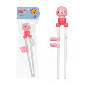 Carino Bambini Bacchette Bacchette di Formazione Forma di Animale di Un Pezzo Del Bambino Del Silicone Bacchette