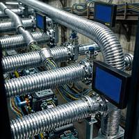Tuyau flexible en acier inoxydable SS316L DN300 150LB à bride, directement de l'usine OEM/ODM, pour ligne de transformation alimentaire