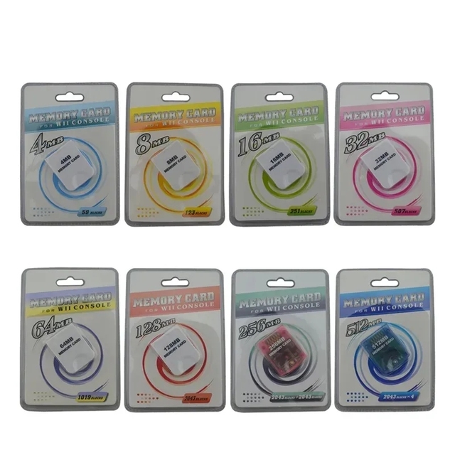 512MB/8M/16M/32M/64M/128M Memory Card for Wii Game Card for NGC Memory Stick Storage Cards