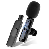 Microphones sans fil Plug-and-Play Pro double micro anti-bruit pour podcast, micros cravate 1 émetteur 2 récepteurs, mini micros Lavalier pour enregistrement de podcast