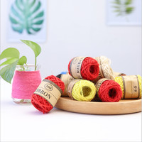 Cordon en chanvre naturel, tissé à une brin torsadé, 1mm, 5 pcs