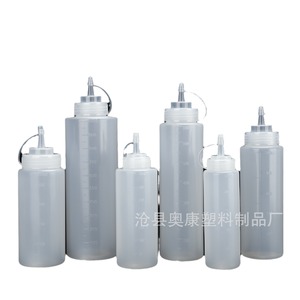 Factory wholesale graduated sauce dispenser <b>bottles</b>, tomato salad dressing, plastic pointed nozzle <b>squeeze</b> <b>bottles</b>, sauce - Product Image 5