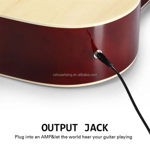 <span class=keywords><strong>Guitare</strong></span> acoustique cutaway Huasheng 41 pouces en tilleul avec égaliseur 7545 et accessoires – Prix usine - Product Image 6