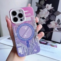 Coque de téléphone transparente en promotion pour iPhone 18 17 16 15 12 Pro Max, absorption magnétique créative, protection de luxe par électroplaqué