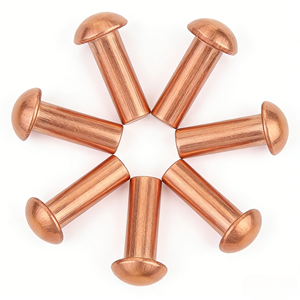 <span class=keywords><strong>Rivet</strong></span> en cuivre massif à tête semi-ronde, style capuchon rond, en stock - Product Image 4