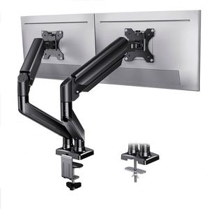 Sturdy Steel Dual Monitor Arm Adjustable <b>Stand</b> for up to 32-Inch <b>Screens</b> 90 Degree Tilt Angle for Home Office Use - Product Image 6