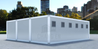 Maisons conteneurs plates à construction rapide et résidences préfabriquées mobiles, adaptées aux dortoirs, aux écoles et aux chantiers de construction