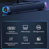 Haut-parleurs d'ordinateur bureau maison ordinateur portable jeu Blue-tooth Rgb effets d'éclairage Microphone intégré stéréo