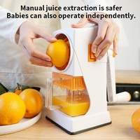 Nouvel Arrivage Presse-agrumes manuel en plastique portable sans fil pour usage domestique, pour jus d'orange et de citron, séparation rapide du jus pur des restes