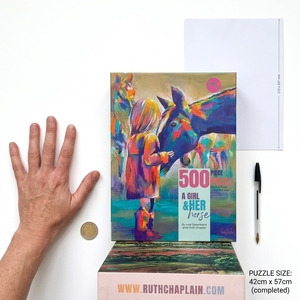 Puzzle personnalisé haut <span class=keywords><strong>de</strong></span> gamme 500 pièces, motif Cheval Fille, impression sérigraphiée, bois <span class=keywords><strong>de</strong></span> bouleau, finition <span class=keywords><strong>huile</strong></span> <span class=keywords><strong>de</strong></span> <span class=keywords><strong>lin</strong></span>, fourniture OEM, décoration murale, jouet Setmerryc - Product Image 5