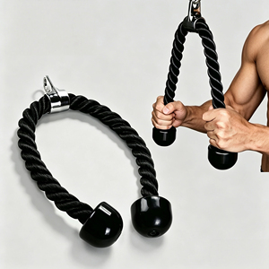 Corda a Doppia Testa Longmen per Allenamento Tricipiti, Accessorio Fitness con Pressione Verso il Basso - Product Image 5