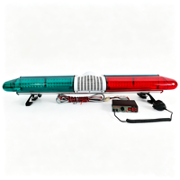 Barre lumineuse d'avertissement de circulation à LED verte et rouge haute luminosité BIAOCHI 47'' 1,2 m pour toit de voiture, camion, sirène, klaxon, haut-parleur