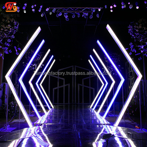Arche de mariage lumineuse à LED RGB avec cadre métallique pour événements et fêtes – Tunnel lumineux LED pour allée de cérémonie - Product Image 4