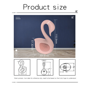 Little Swan USB <b>rechargeable</b> silicone + ABS material suction and <b>vibration</b> <b>vibrating</b> egg for women, adult sex toys. - Product Image 2