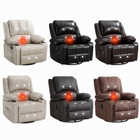 VANBOW Fauteuil inclinable pivotant et à bascule pour la maison, avec fonction massage et chauffage, et porte-gobelet – Vente en gros