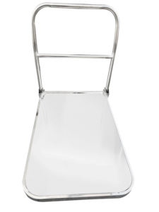 50*70cm RVS Opvouwbare Boodschappenkar met Rolwielen, Draagvermogen 200kg, RVS Handkarren & Trolleys - Product Image 3