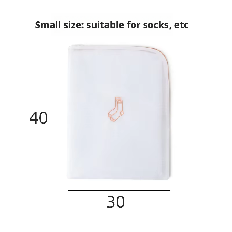 sac à chaussettes brodé rose