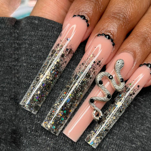 <span class=keywords><strong>Faux</strong></span>-ongles cercueil longs de styliste, extensions naturelles, sans C, courbées, légères, transparentes, pour utilisation en Salon, 500 pièces/XXXL - Product Image 3