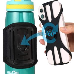 Accesorio Deportivo, Soporte para Botella de Gimnasio, Soporte Giratorio de 360 Grados para Botella y Teléfono, Botella de Agua Negra para Gimnasio con Soporte para Teléfono - Product Image 1