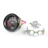Harga Pabrik Voltmeter Mekanik Mobil 2 Inch 52mm 8-16V Pengukur Tegangan Volt Hitam Instrumen Pengukur Mobil