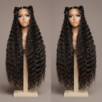 Perruques frontales en dentelle HD pré-épilées, cheveux humains Remy vietnamiens bruts, ondulations profondes, densité 180% 210%, vente en gros