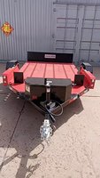 Remorque porte-moto hydraulique inclinable, transporteur de voitures, freins de détachement direct usine, treuil électrique 12V, taille et couleur personnalisées