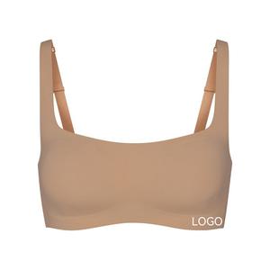 Camisole sans fil confortable personnalisée Bralette femmes réglable respirant sans couture été débardeur <span class=keywords><strong>gilet</strong></span> dos boucles soutien-gorge - Product Image 5