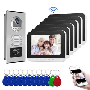 Best selling Smart WiFi visual intercom doorbell support two-way intercom 4 wire video door phone intercom system for home