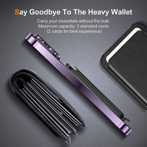 Vegan Leather Phone Wallet Stand Magnetic Card Wallet Organizer Card Holder Secure Design with Card Slot for iPhone - Product Image 4