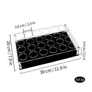 Support de rangement pour verres à <span class=keywords><strong>whisky</strong></span> et tequila, 6 trous, en acrylique transparent, résistant à l'eau, pour <span class=keywords><strong>plateau</strong></span> de dégustation - Product Image 5