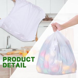 ถุงขยะแบบเสื้อยืด ถุงหิ้ว HDPE ถุงขยะแบบใช้แล้วทิ้ง สำหรับใช้ในครัวเรือนและซูเปอร์มาร์เก็ต - Product Image 6