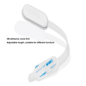 Strap Latches <b>Drawer</b> Fridge Toilet Child Safety Cabinet Proofing <b>6</b> Pack ABS Plastic Manual Locks Adhesive Adjustable Power - Product Image 5