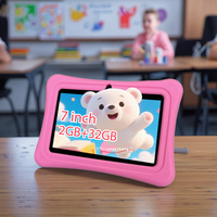 Tablet PC 7 inci anak-anak, mainan edukasi Wi-Fi 32GB 3000MAH baterai 1024x600 resolusi Quad Core MTK Android 12