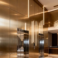 Panneaux muraux décoratifs en acier inoxydable haut de gamme sur mesure pour usage commercial