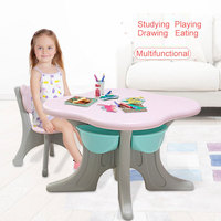 Ensemble de meubles en plastique Table et chaise pour enfants pour l'école maternelle et les enfants
