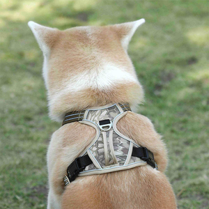 FishPrincess通気性ファッション犬用ハーネスリースセットヘビーデューティ戦術ペットベスト反射パッドアクティブ犬用 - Product Image 4