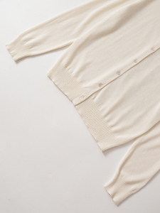 <span class=keywords><strong>Cardigan</strong></span> Casual da Donna in Maglia, Colore <span class=keywords><strong>Beige</strong></span>, Collo Rovesciato, Bottoni, Maniche Lunghe - Product Image 5