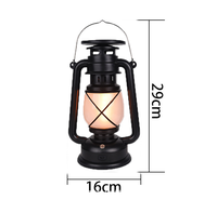 Lanterne de camping LED rétro rechargeable à l'énergie solaire, corps en plastique, crochet, style vintage, lumière extérieure, lampe de camping pour tente, indice de protection IP33